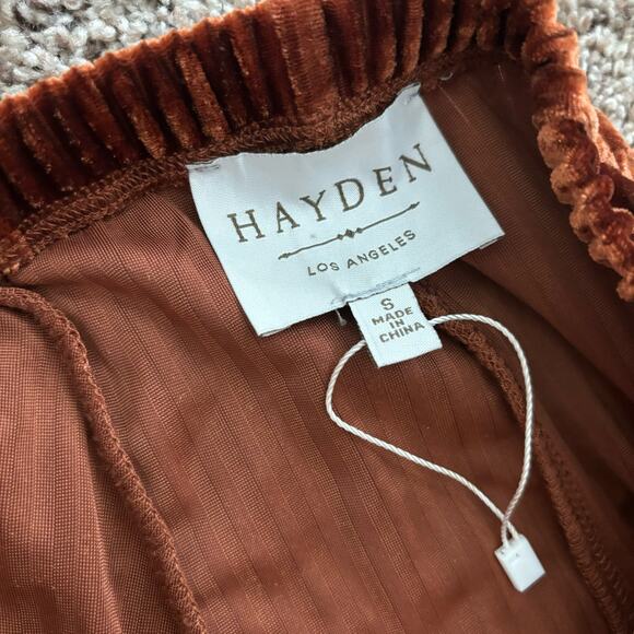 Hayden Pull-On Velvet Flare Pants Sz S Hippie Festival Boho - Picture 5 of 8